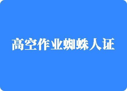 鸡巴捅逼网站高空作业蜘蛛人证